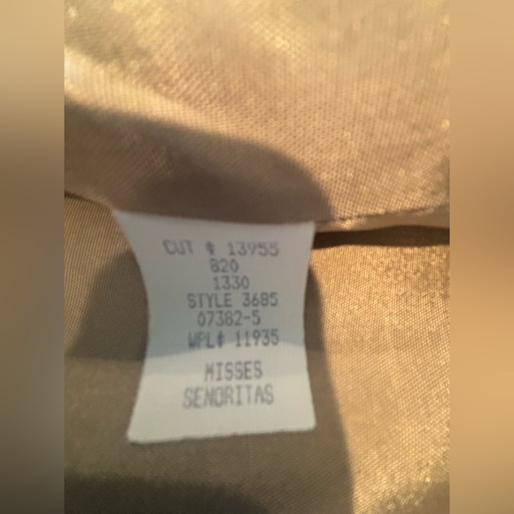 VINTAGE 90s Jacqueline Ferrar‎ Oversized Neutral Tan Women’s Blazer Misses Sz 16 - Picture 4 of 9